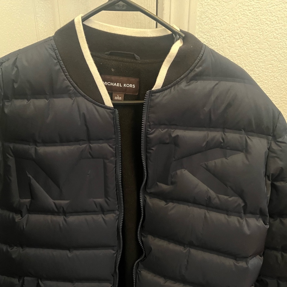 Michael Kors Navy Quilted Jacket - Picture 2 of 6